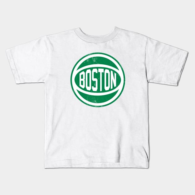 Boston Retro Ball - White Kids T-Shirt by KFig21